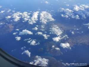 Mykonos vue depuis le ciel