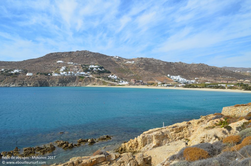 Le mer bleu de Mykonos